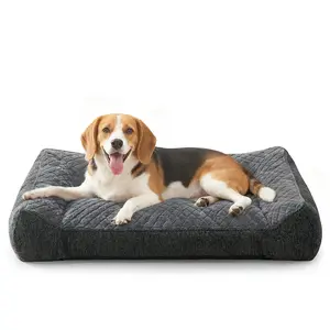 Orthopedic Dog Beds for Large/XL Dogs - Egg-Crate Memory Foam Couch with Removable Washable Cover, Waterproof Lining & Nonskid Bottom