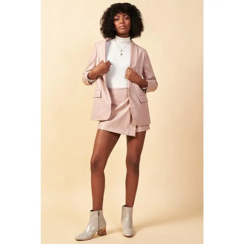 Nova Faux Leather Blazer ( See Matching Skort )