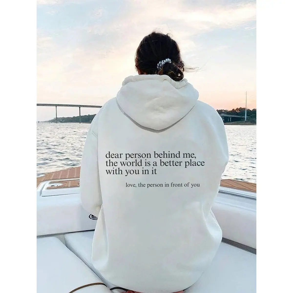 Dear Person Behind Me Hoodie, Dear Person Positive Quotes Aesthetic Words on Back Hoodie, Quote Hoodies, Women's Sweatshirt, Words on Back Trendy Hoodie, Gift for Her, Positive Words On Back Aesthetic Trendy, Trendy Shirt
