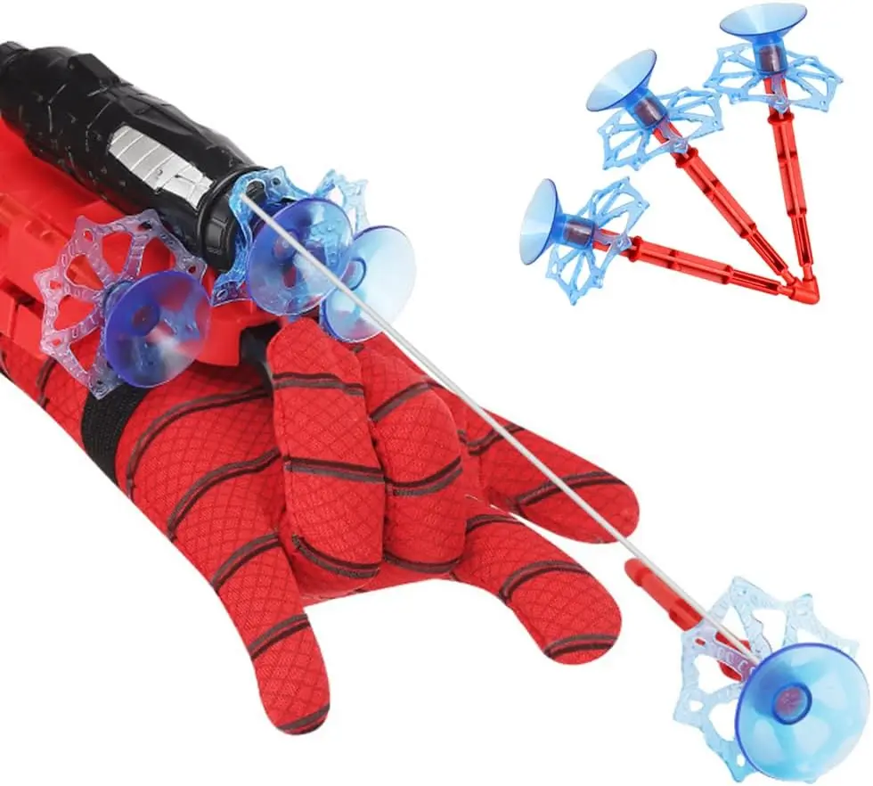 Spider Gloves Web Shooter Toy, Launcher with Wrist for Children Cosplay Launcher Glove