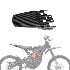 Rear Fender for Surron Light Bee X S Segway X160 X260, Electric Dirt Bike Imitation Carbon Fiber Short Back Mudguard Protector, Water Transfer Glossy Sur Ron Accessories Sur-ron Part