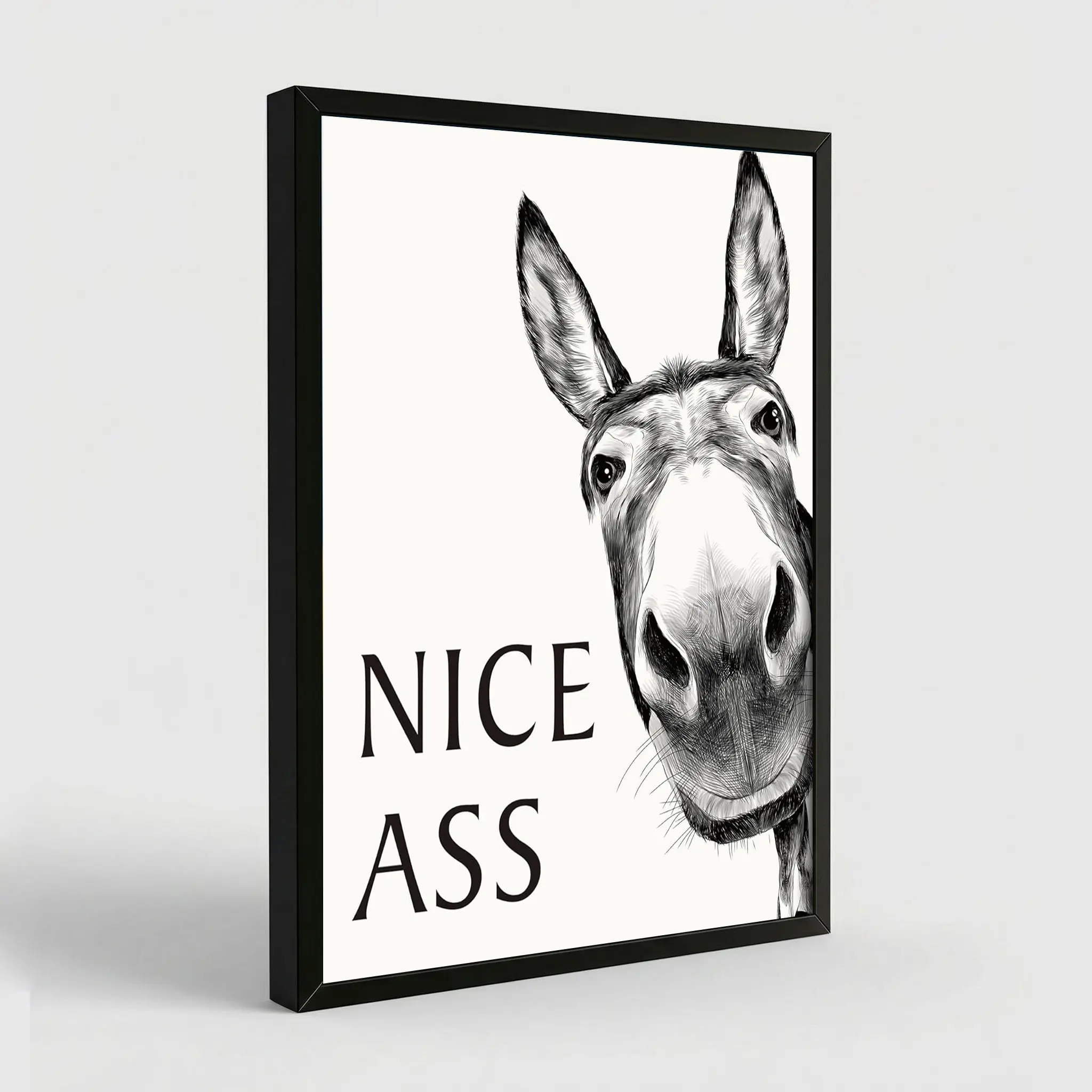 Bathroom Art Wall  Farmhouse Home  Vintage Funny Signs Donkey For Home  restaurant decor cheese heads