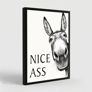 Bathroom Art Wall  Farmhouse Home  Vintage Funny Signs Donkey For Home  restaurant decor cheese heads