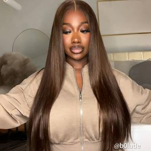 Mscoco 6x5 Dark Brown Human Hair Wig Wear And Go Body Wave & Straight Glueless Lace Wig Upgraded Pre Bleached Knots HD Lace Closure Wig Natural Daily Wig Natural Scalp Wig Pre Styled Wig Raw Hair Wig