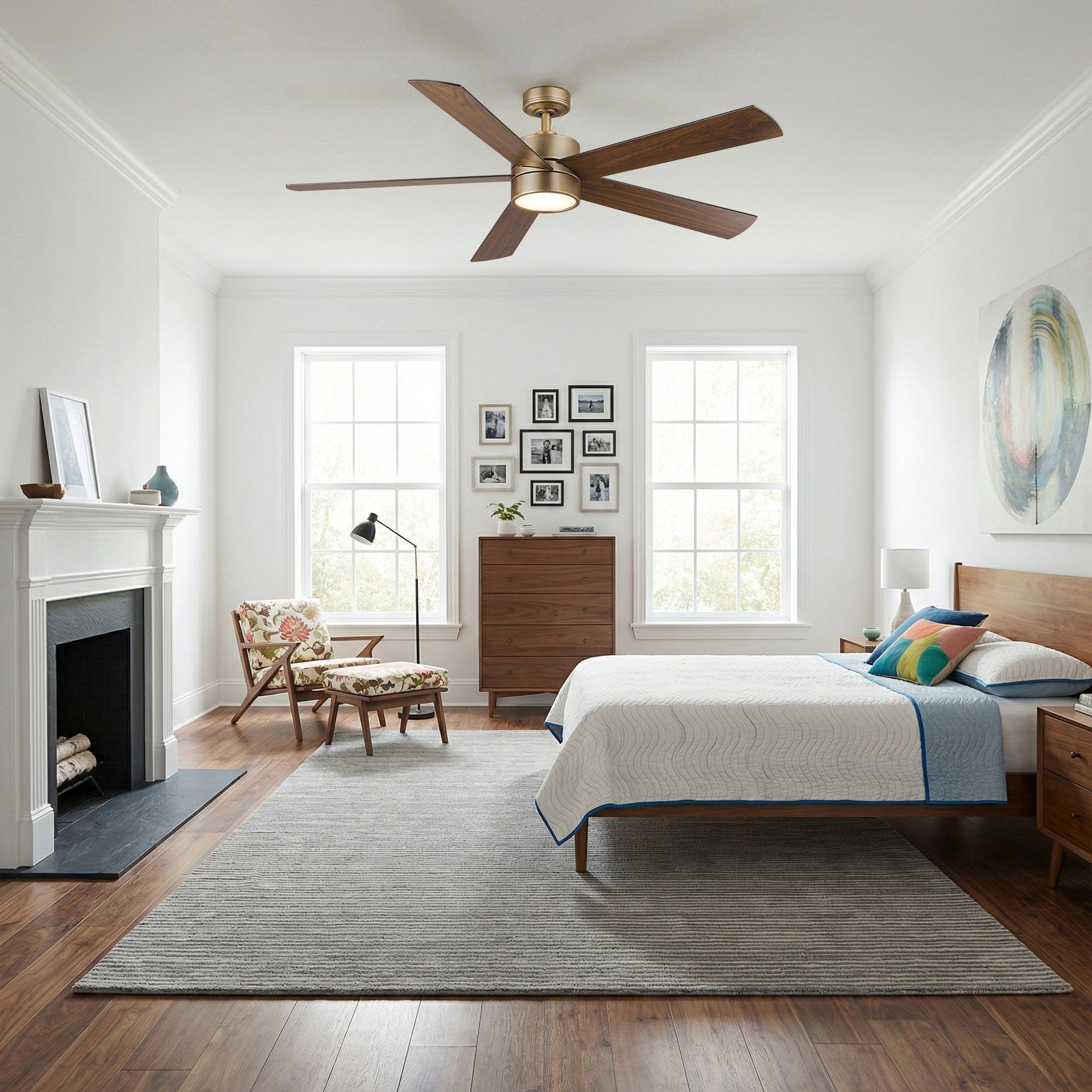 60" Adair LED Ceiling Fan | Double-sided Blades, 3CCT+RGB Lights with Dynamic Rhythm Modes | Downrod Mount