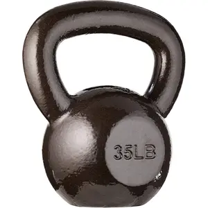 35lb Cast Iron Kettlebell - Professional Grade Weight for Strength Training, Home Gym & HIIT Workouts