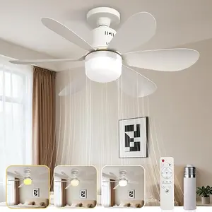 20.5" Socket Fan Light, Dimmable LED Bulb Fan with Remote Control, E26/E27 Screw-In Ceiling Fan Light Combo for Garage, Kitchen, Bedroom, Balcony, Laundry Room
