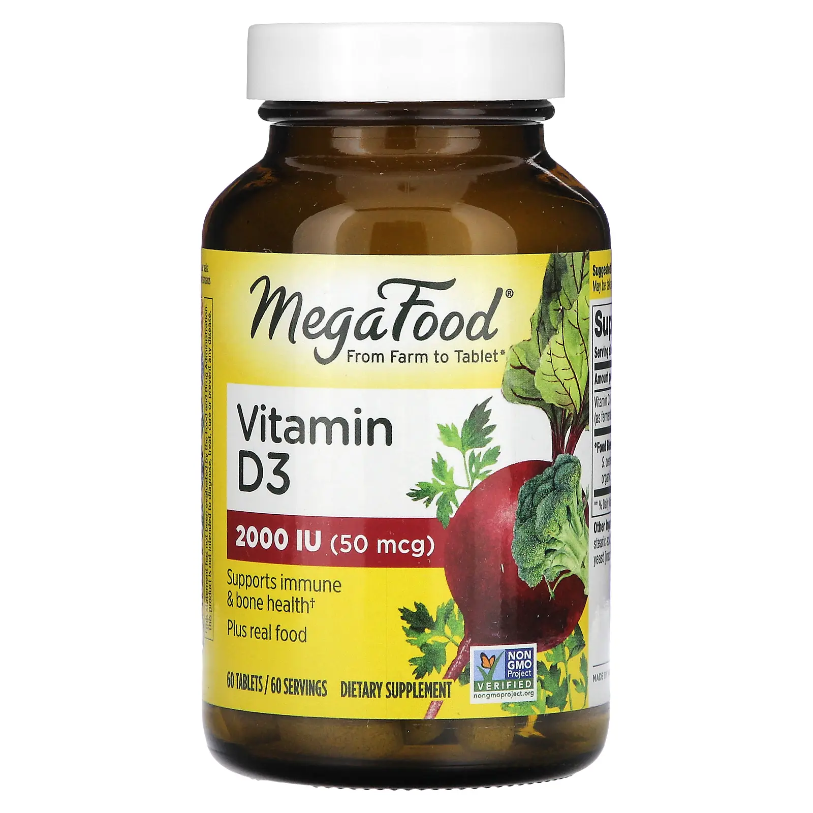 MegaFood Vitamin D3, 60 Tablets
