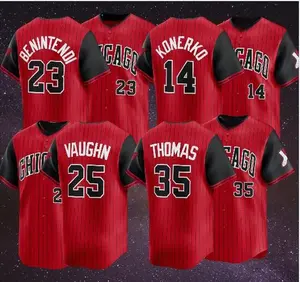 Premium Mesh Baseball Jersey Red Pinstripe - Fully Customizable Name & Number for Sports Fans