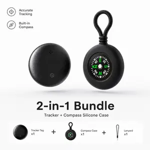 2pcs GPS Tracker with Compass for Hiking,Hunting,Vehicles, Real-Time Location Anti-Lost Device for Car, Luggage, Pets & Valuables