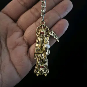 gold metal keychain