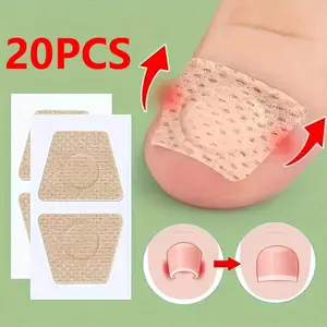 20 Patches Ingrown Toenail Correction, Solid Form Fabric Mask Type, Foot Care, Recyclable, No Alcohol or Aerosol, Made in China, Single Item