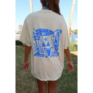Ivory Blue Swim And Surf Comfort Colors Tee