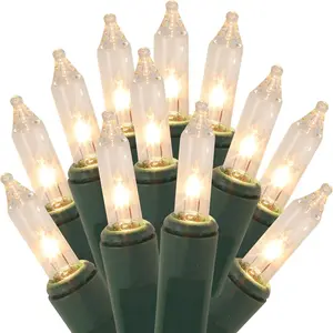 Clear Christmas String Lights, 100 Count, Incandescent Mini Christmas Lights, Connectable Xmas Tree Light for Indoor Outdoor Garland Birthday Holiday Wedding Festival Party