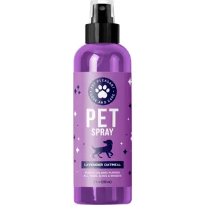 Lavender Oil Dog Deodorizing Spray - Dog Spray for Smelly Dogs and Puppies and Calming Spray with Lavender Essential Oil - Lightly Scented Deodorizer Lavender Oil Dog Deodorizing Spray - Dog Spray for Smelly Dogs and Puppies and Calming Spray with Lavender Essential Oil - Lightly Scented Deodorizer