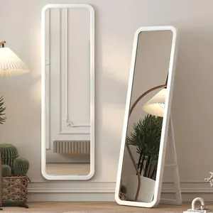 Solid Wood Full-Length Mirror  63x18 Rounded Corner Dressing Mirror