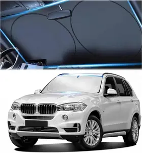 Windshield Sun Shade, Reflective Sunshade for  Windshield with Mirror Cut-Out, Blocks 99% UV Rays & Keeps  Cool, Fits , , SUVs & , Fade-Resistant, (Medium)