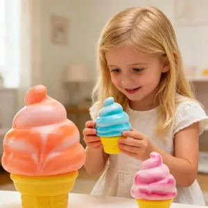 Ice Cream-Shaped Squishies — Soft, Slow-Rising Stress Relief Toys; Soothes Mind & Body, Calms Emotions; Fun for All Ages — Assortment Pack Featuring Adorable Ice Cream Designs and a Soft, Marshmallow-Like Texture Versatile Paper Prop Set Photography