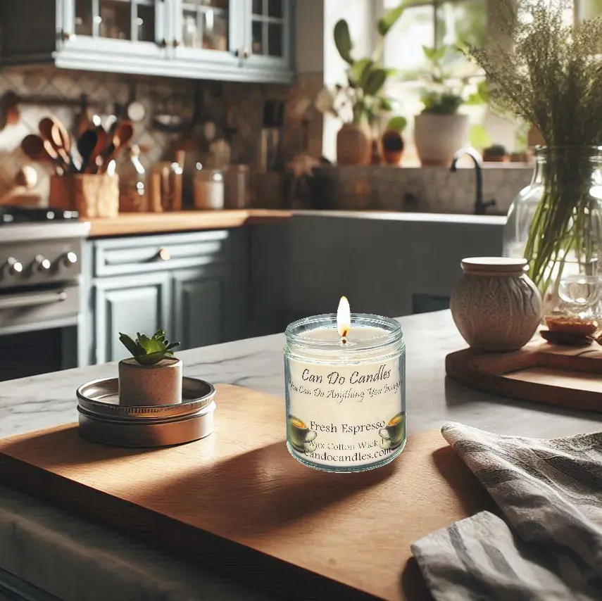 Fresh Espresso Soy Candle - Premium 14 oz Soy Wax with Cotton Wick - Phthalate Free & No Vanillin - Rich Inviting Aroma for Any Room Can Do Candles