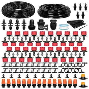 164FT Drip Irrigation System, Quick-Connect Garden Irrigation System Kit for Raised Flower Bed, Vegetable Garden, Pots, Automatic Garden Watering System with Tubings and Complete Accessories