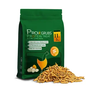 11LBS Non-GMO-Dried Worms for Chickens All Natural Dried Black Soldier Fly Larva Treats, Dried Meal Worms for Chickens, Hens, Birds... Dry Food