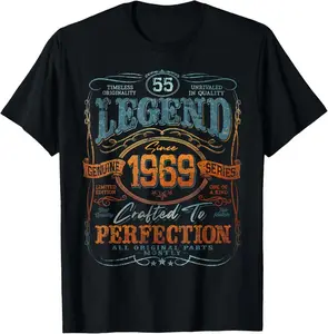 100% Cotton Vintage 1969 Limited Edition Shirt 55 year old 55th Birthday T-Shirt