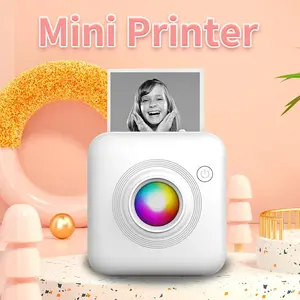 Mini Bluetooth-compatible Pocket Printer, Portable Thermal Printer Compatible with iOS/android, Ideal for Labels, Photo Albums, Holiday Gifts, Student Use