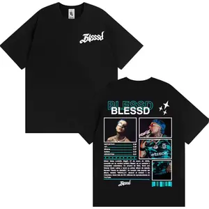 Blessd Bendecido 2026 Tour T-Shirt, Rapper 90s Vintage Hip Hop Graphic Tee, Latin Trap Concert Fan Shirt for Men Women, Streetwear Casual Outfit Soft Cotton Music Lover Gift Style