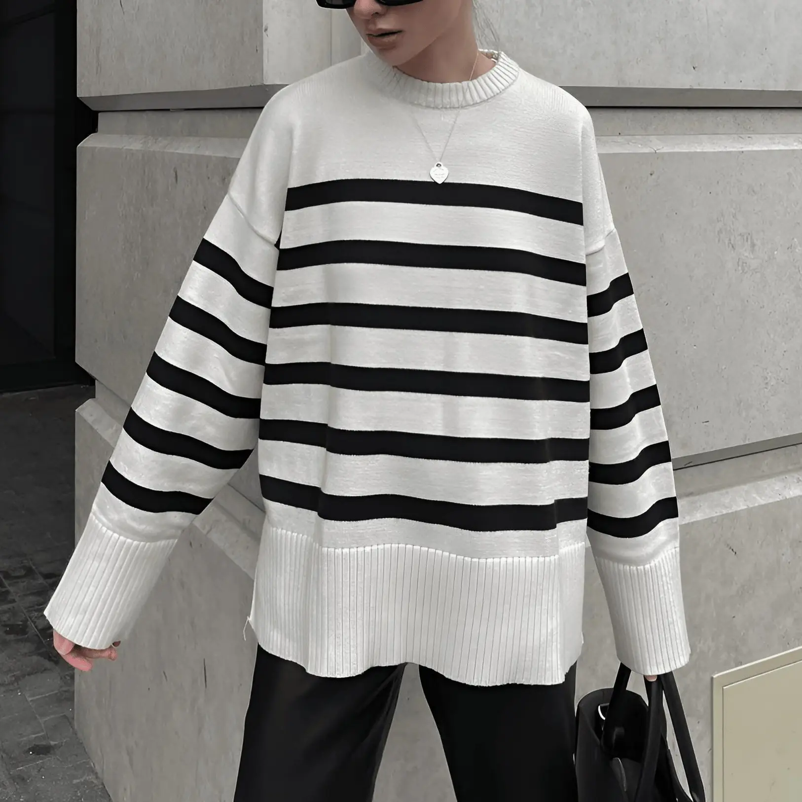 Women's Oversized Striped Sweater