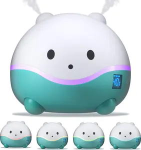 WISPI 3-in-1 Humidifier, Diffuser & Night Light for / - 3 Mist Strength, 7 LED Color Changing Lights, Essential Oil Tray for  - Cute Humidifiers for Bedroom/