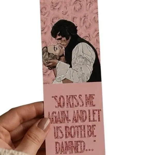 Wuthering Heights Themed Bookmark, Damned Lovers Design Office Stationery for Book Enthusiasts