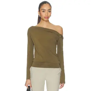 EAVES Jayne Off Shoulder Top in Capers