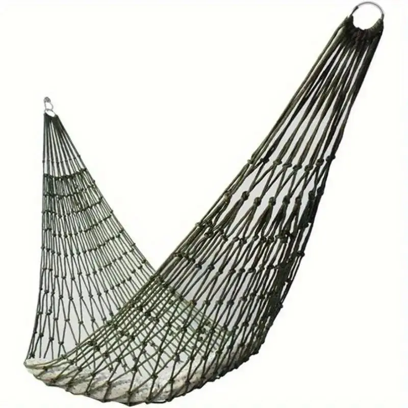 Outdoor Hammock, Durable Heavy Duty Thickened Nylon Hammock, Multifunctional Hammock for Garden, Beach, Backyard and Relaxation, Camping Hammocks, Outdoor Hanging Bed