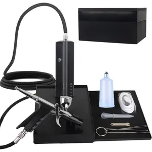 High   Kit, Rechargeable Cordless  Compressor, Dual-Action Handheld  , Mini  Set Portable Air Brush for Barber,  Art, Makeup, Model Painting