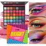 42-Color Dazzling Eyeshadow Palette for Adults - Ultra Pigmented, Blendable Matte+Shimmer Mix, 1-Swipe Intensity, Long-Lasting, Setting Option, Assorted Colors, All Skin Types, Ideal for Party Neon Looks, Perfect Gift, 42-Shade Maple Deep Red Variant