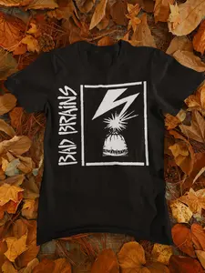 Best Selling Bad Brains T Shirt Black Album Logo Metal Hardcore Punk Rock Heavy Cotton Men's Unisex Tshirt Size Usa
