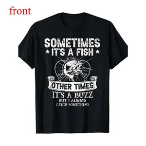 Humorous MenS Fishing Graphic Tee Featuring Sometimes Its a Fish Design Crafted From 100 Cotton Durable Print for Outdoor Enthusiasts