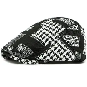 HT4882 Mens Berets Women Vintage Plaid Artist Painter Beret Hat New Autumn Winter Beret Cap Male Female Adjustable Ivy Flat Caps