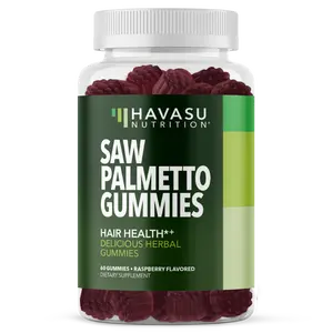 Saw Palmetto Gummies for Men - Supplement and DHT Blocker for Hair Health and Male Patterned Balding - Healthcare, Dietary