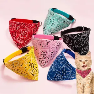 6Pcs Pet Bandana Puppy Dog Scarf Collar Neckchief with Adjustable Buckle for Dog Cat Decoration (Small) - Home Improvement.