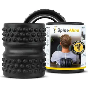 SpineAline  Roller -  Rollers Deep Tissue  Alignment Tool -  ,  and  Massage Rollers - Durable & Portable Massage Roller - Supports Up to 300 lbs - Black
