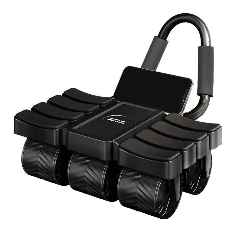 6-Wheel Ab Roller Core Trainer with Phone Holder, Wide-Stability Ab Workout Equipment for Home Gym Beginners