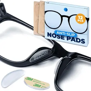Eyeglass Nose Pads 6 Pairs - Clear  Anti-Slip Stick- Pads for Glasses, Sunglasses - Adhesive -