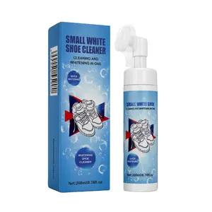 Sneaker Cleaner Foam with Built-in Brush Head, Shoe Cleaning Kit for White Shoes, Stain & Dirt Remover Spray, Sneaker Whitener Foaming Cleaner