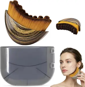 Facial Lymphatic Sculpting Brush Jawline Neck Contouring Double Chin Reduction De-puffing & Swelling Relief Lifting Firming and Skin Brightening