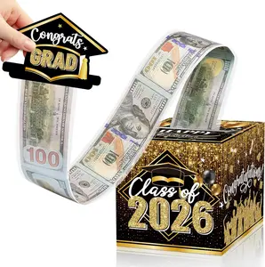 2026 Graduation Money Box Class of 2026 Cash Gift Box with 30&50 Bags Included for High School & College Grad Party Decorations