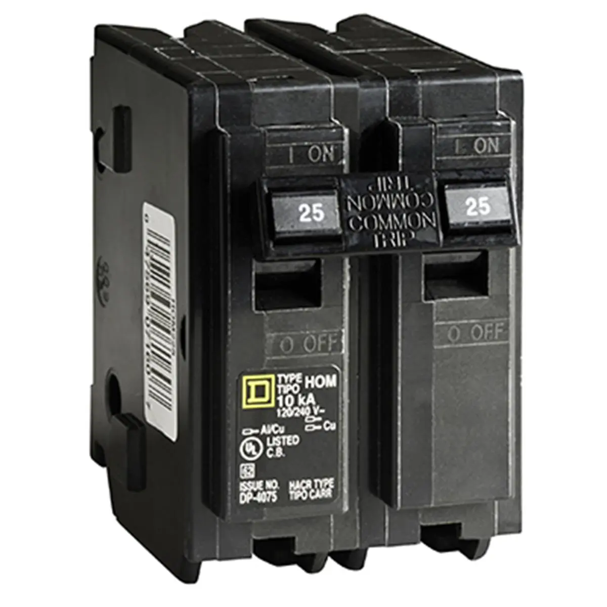 212 MAIN Square D HOM225CP Double Pole Circuit Breaker - 25A Capacity, 25a Rating for Large Home Appliance Parts & Accessories