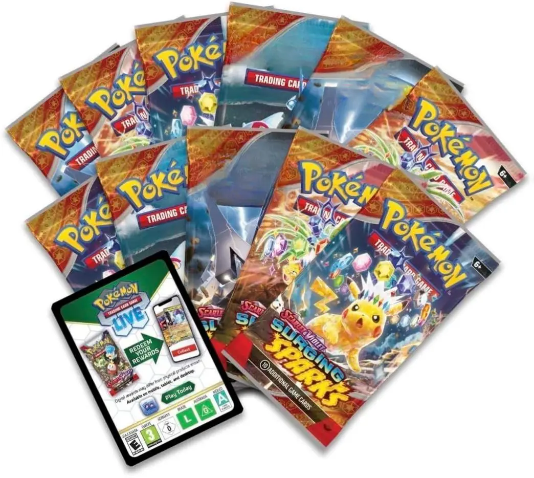 Pokemon Center Exclusive ETB: Surging Sparks Elite Trainer Box with 11 Boosters Packs, ACE SPEC Cards, 65 Cards, and Organizing Dividers tcg - TikTok Shop Pokemon Center Exclusive ETB: Surging Sparks Elite Trainer Box with 11 Boosters Packs, ACE SPEC Cards, 65 Cards, and Organizing Dividers tcg - TikTok Shop