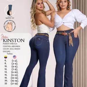 Women's kingstone Glúteo Colombiano Jeans - Denim Comfort Pants - Womenswear, Bottom