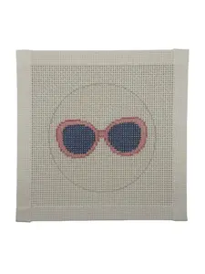 Pink Sunglasses (4 inch round) Needlepoint Canvas